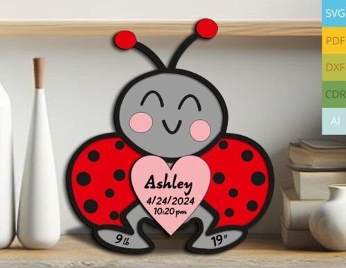 letrero-de-anuncio-de-nacimiento-de-bebe-con-mariquita-creativo-digital Letrero De Anuncio De Nacimiento De Bebe Con Mariquita Creativo Digital